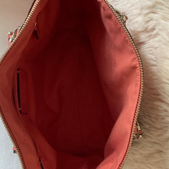 Coach Coral Pebbled Leather Prairie Satchel Bag No B2057-58874 - Picture 5 of 8